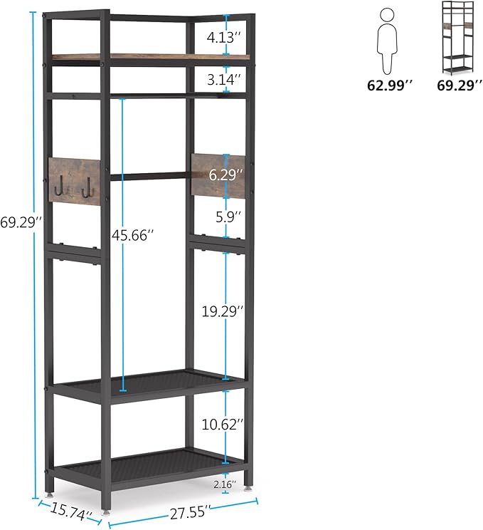 Tribesigns Small Heavy Duty Clothes Rack - Image 5