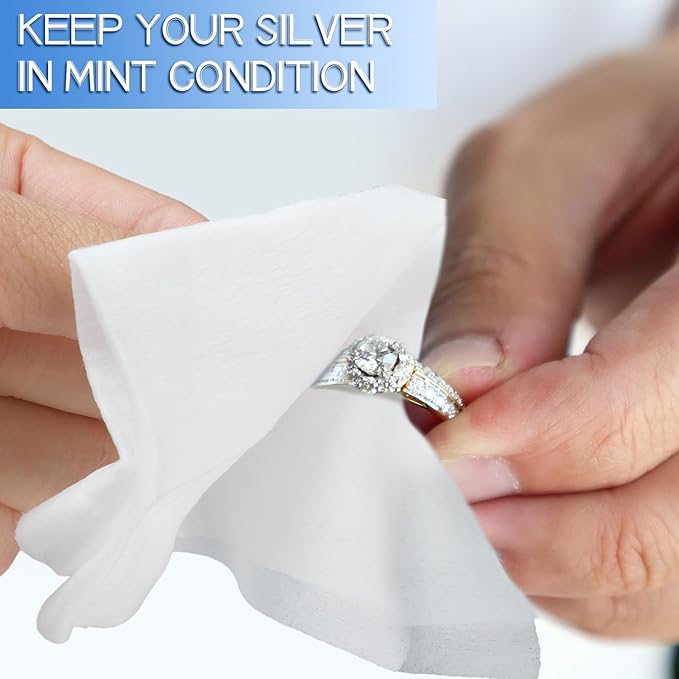 6 Pack/ 72 Pcs Silver Cleaner Wipes Silver Polish Jewelry Cleaner Cleaning - Image 6
