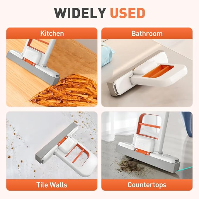 Mini Foldable Desktop Mop, Wet and Dry Portable Cleaning Sponge Mop, Self - Image 6