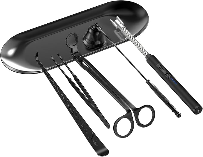 6 in 1 Candle Accessory Set, Candle Wick Trimmer Cutter, Candle Wick Dipper by HEYLOURB