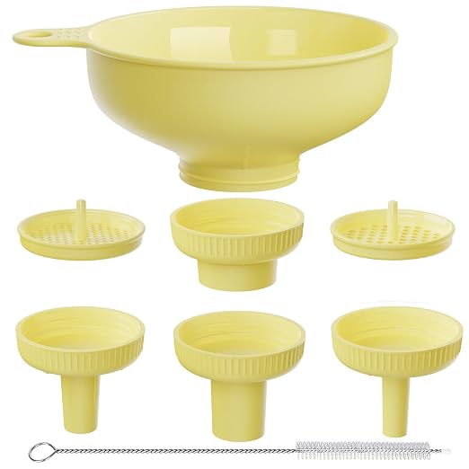Wide Mouth Kitchen Funnel, Food Grade Plastic Cooking Canning Funnel by BALIWELL