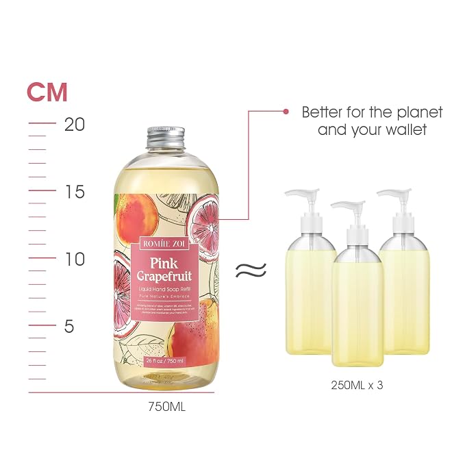 ROMIIE ZOI Liquid Hand Soap Refill Gift Set – 3 Pack, Biodegradable & - Image 5