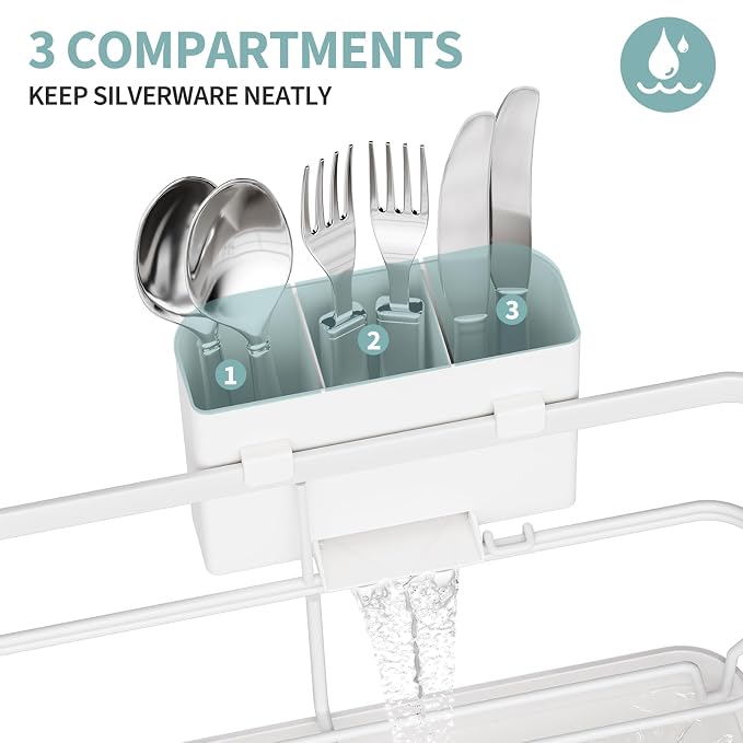 Dish Drying Rack for Kitchen Counter, Large Dish Racks - Image 4
