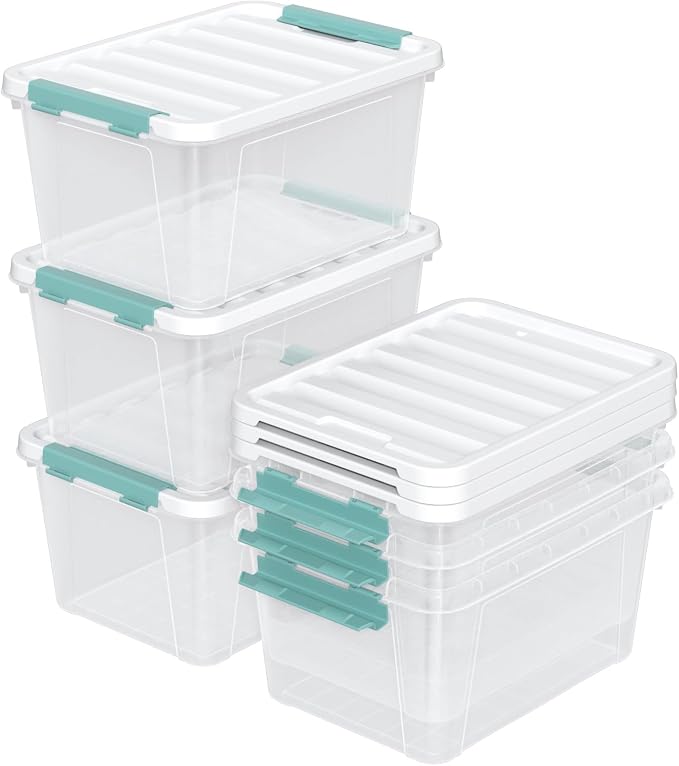 Zopnny 20 Quart Clear Latching Container Box, Plastic Storage Bin - Image 4