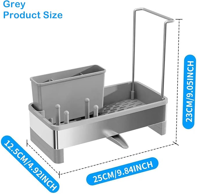 Sponge Holder for Kitchen Sink, Sink Caddy Organizer - Image 8