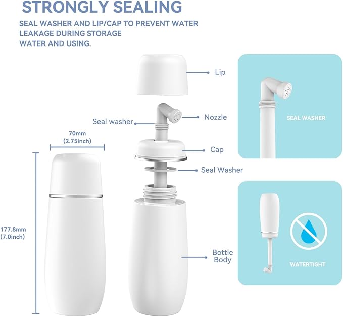 Portable Bidet for Travel Friendly Handheld Personal Peri Bottle 400ml - Image 7