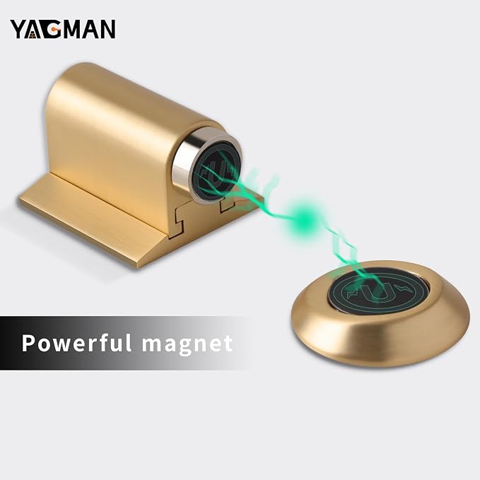1 Pack Magnetic Door Stoppers Retractable Bottom of Door Holder No Drilling - Image 3