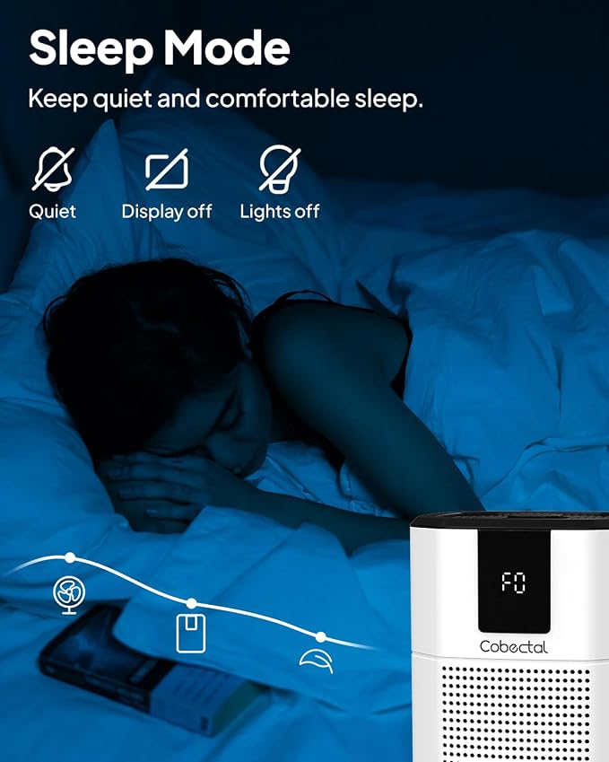 Air Purifier for Home Bedroom, Cobectal Room Air Cleaner - Image 5
