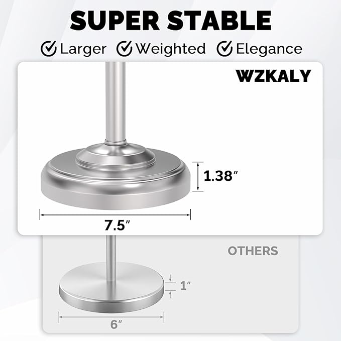 Toilet Paper Holder Stand, Brushed Nickel Toilet Paper Holder Free Standing - Image 5