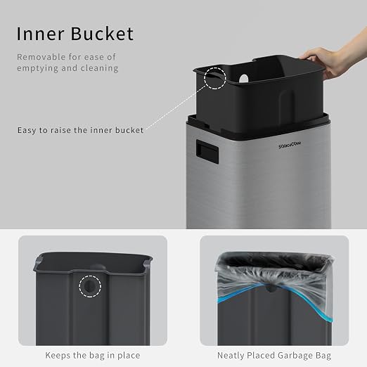 8 Gallon Stainless Steel Garbage Can - Image 4