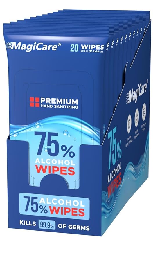 MagiCare 75% Alcohol Hand Sanitizing Wipes by MagiCare