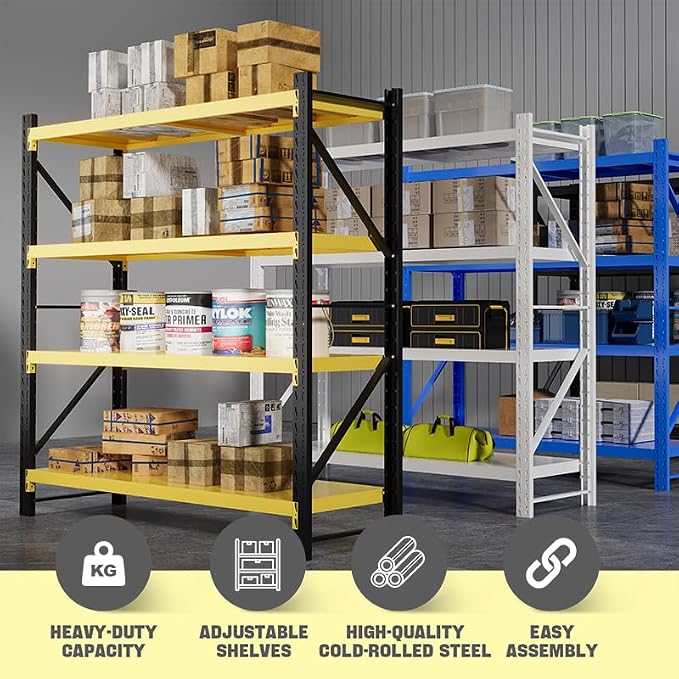 Storage Shelves Heavy Duty, Metal Garage Shelving Units, 4 Tier Storage Rack - Image 5