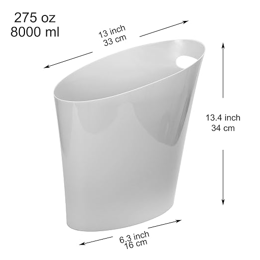 Youngever 2 Gallon Slim Trash Can, Plastic Garbage Container Bin, Small Trash - Image 2