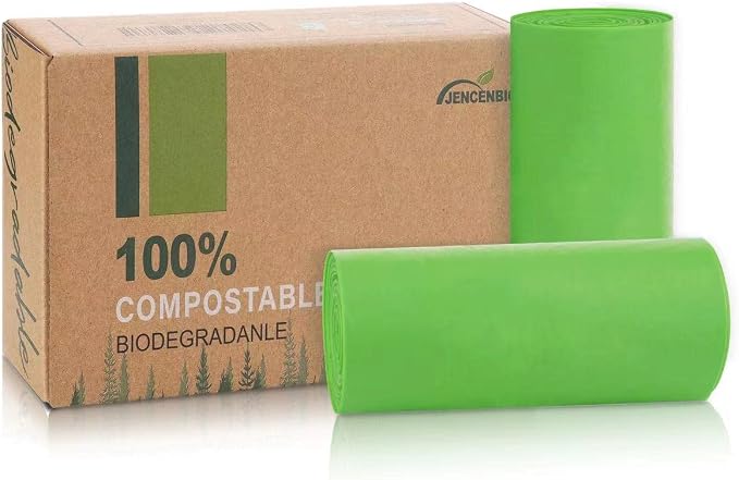 Compost Bags, 8 Gallons, Extra Thick 0.87 Mils, Biodegradable Food scrap waste by JENCENBIO