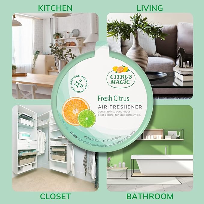 Citrus Magic Odor Absorbing Solid Air Freshener, Fresh Citrus - Image 9