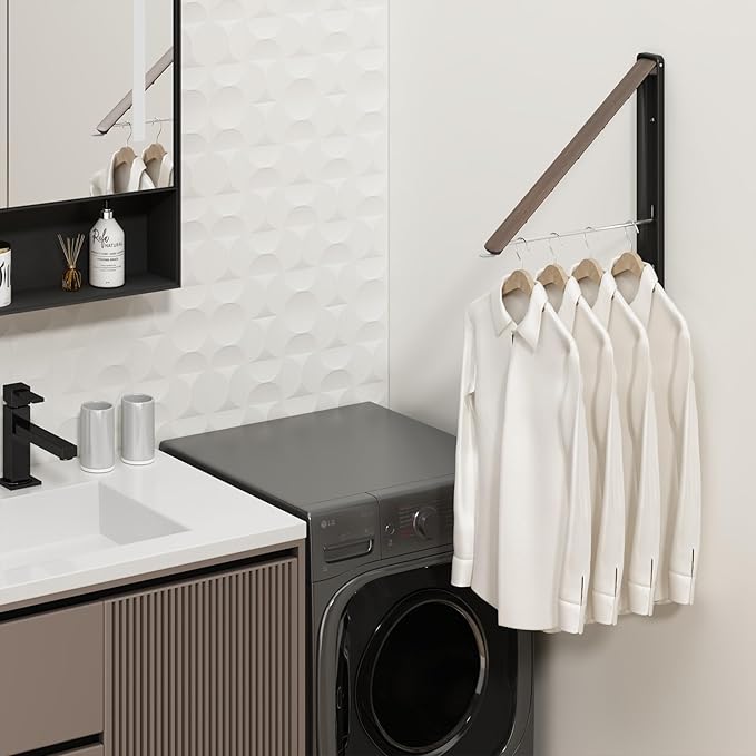 Clothes Drying Rack for Laundry Drying Rack Wall Mounted Clothes Hanger Rack - Image 5