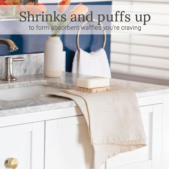 GILDEN TREE Waffle Hand Towels for Bathroom Quick Dry Towel Super Absorbent - Image 3