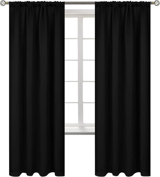 BGment Black Blackout Curtains for Bedroom 52 x 72 Inch Long by BGment