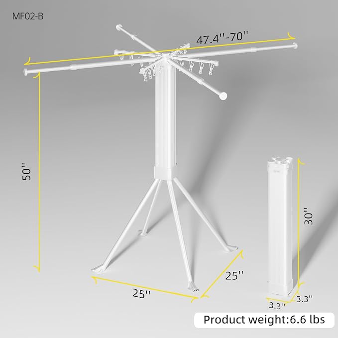 BIREN Clothes Drying Rack Foldable Extending Laundry Rack - Image 9