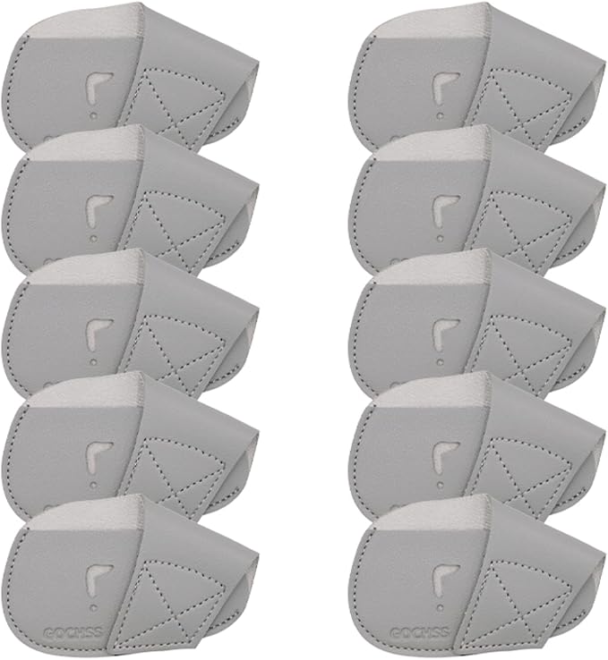 I Golf Iron Headcovers 10pcs PU Fit Both Right-Handed Clubs Golf Club Protector by GOCHSS