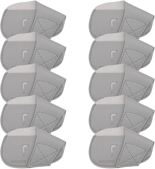I Golf Iron Headcovers 10pcs PU Fit Both Right-Handed Clubs Golf Club Protector by GOCHSS