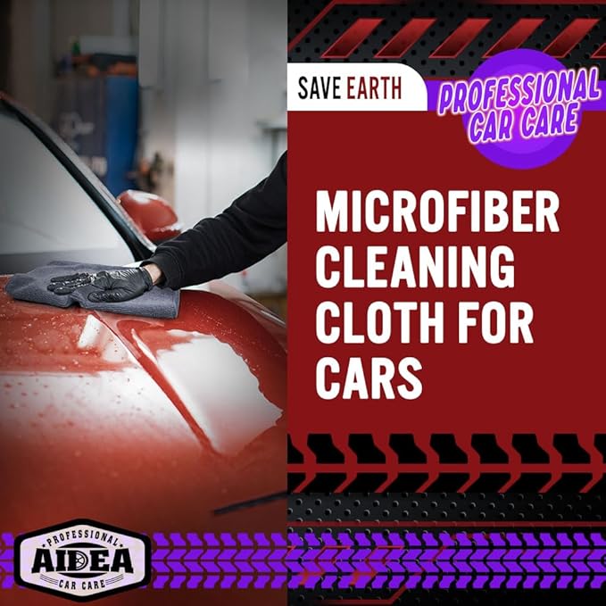 AIDEA Microfiber Cleaning Cloth Grey 20PK, Micro Fiber Cloth - Image 4