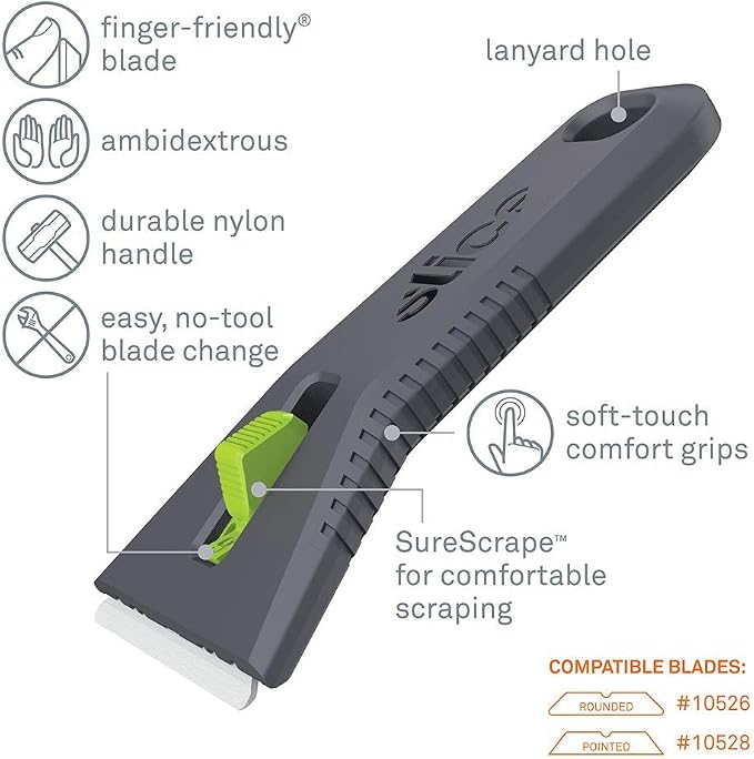 10593-CS Auto-Retracting, Utility Scraper, Locking Ceramic Blade, Rust Free - Image 3