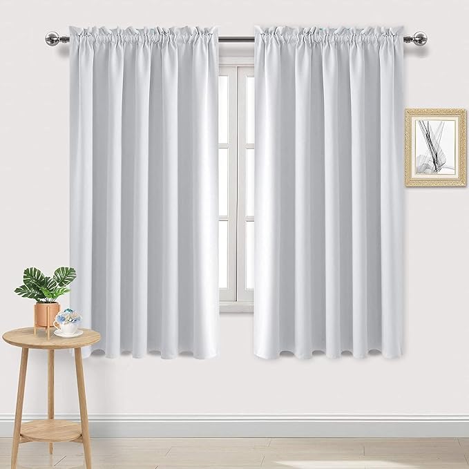 DWCN White Curtains for Living Room Thermal Insulated, Energy Saving & Noise by DWCN