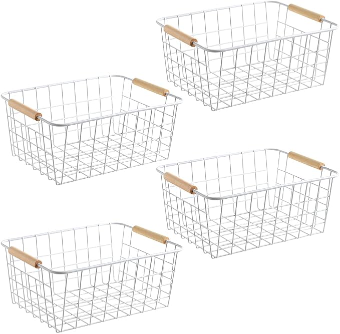 Kitchen Wire Baskets Farmhouse Decor Metal Food Storage Organizer, Household by Aeggplant