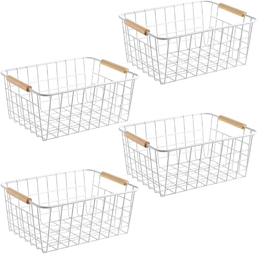 Kitchen Wire Baskets Farmhouse Decor Metal Food Storage Organizer, Household by Aeggplant
