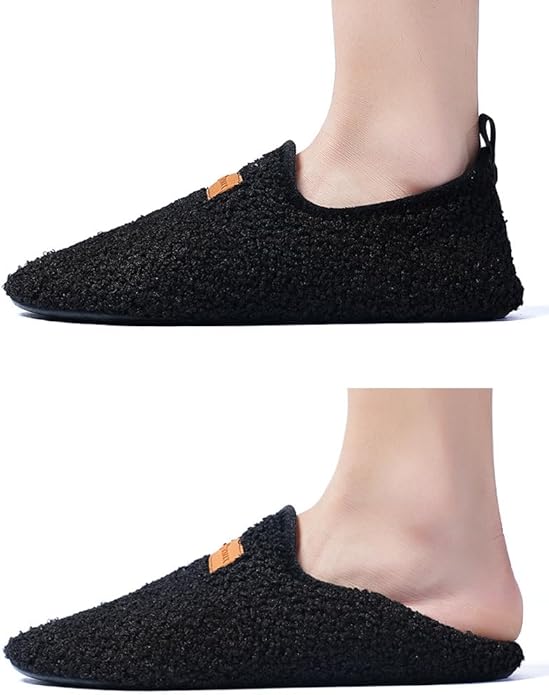 QZKDM Lightweight Slip on Grip Indoor House Slippers Barefoot Non Slip Home - Image 2