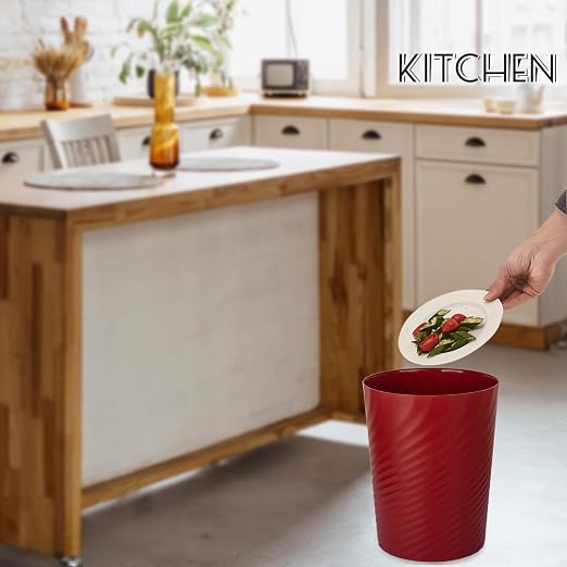 UUJOLY Plastic Small Trash Can Wastebasket, Garbage Container Basket - Image 5