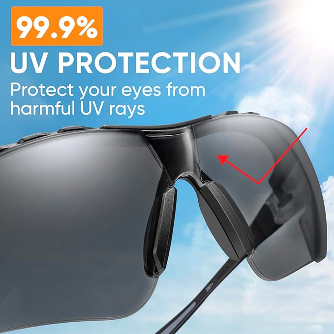 TICONN Anti-Fog Safety Glasses for Men and Women, ANSI Z87.1 Scratch Proof Eye - Image 3