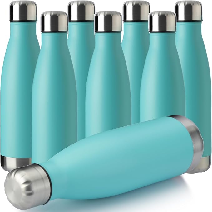 MEWAY 17oz Sport Water Bottle 8 Pack Vacuum Insulated Stainless Steel by MEWAY