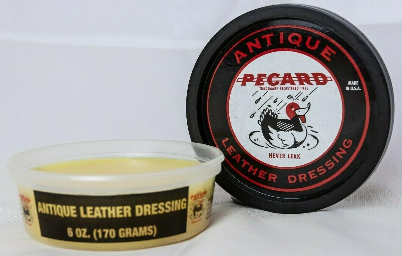 Antique Leather Dressing 6 oz – Waterproofs, Restores, and Preserves Vintage and Exotic Leathers – Ideal for Oil-Tanned and Chrome-Tanned Leather Goods
