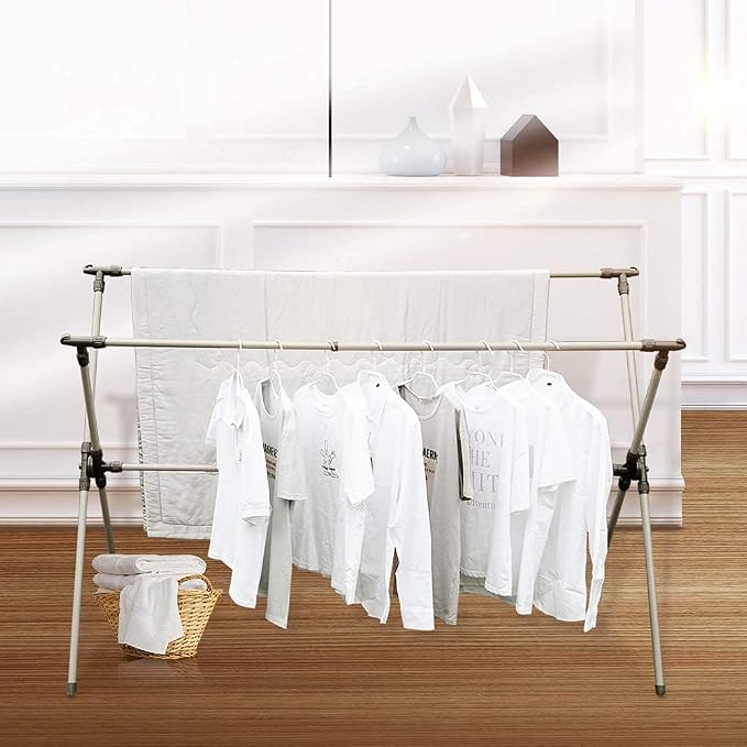 Clothes Drying Rack, Adjustable and Foldable Laundry Rack, Space Saving Hanger - Image 7