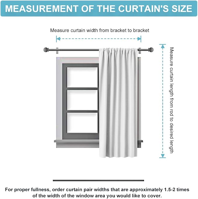 RYB HOME Room Darkening Thermal Insulated Curtains 50% Light Block Curtains - Image 8