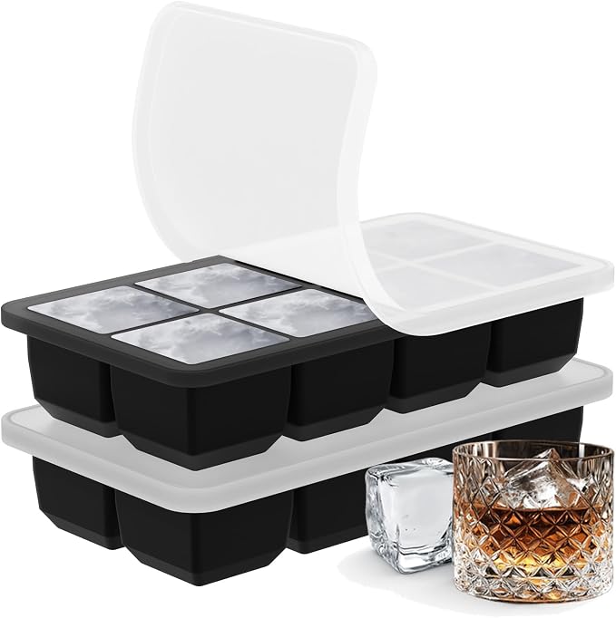 2 Pack Silicone 2 Inch Large Ice Cube Molds by Unknown