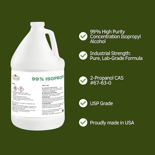 99% Pure Isopropyl Alcohol, 99 Percent IPA 1 Gallon, USP Grade, Made in The USA - Image 6