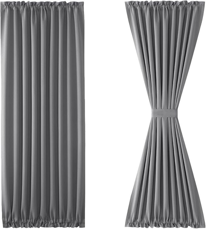 DWCN French Door Curtains – Rod Pocket Thermal Blackout Curtain - Image 7