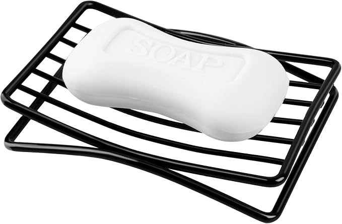 Soap Dish Bar Soap Holder for Shower Bathroom, Stainless Steel Self-draining by GUUKAR