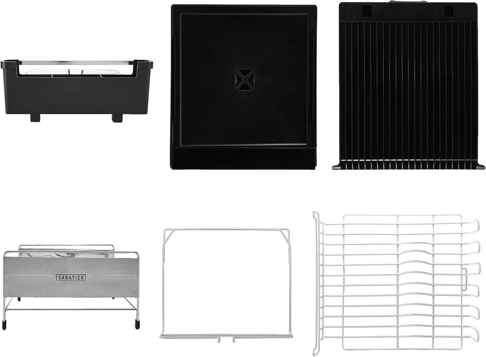 Sabatier Expandable Dish Drying Rack with Drainboard - Stainless Steel Dish R...