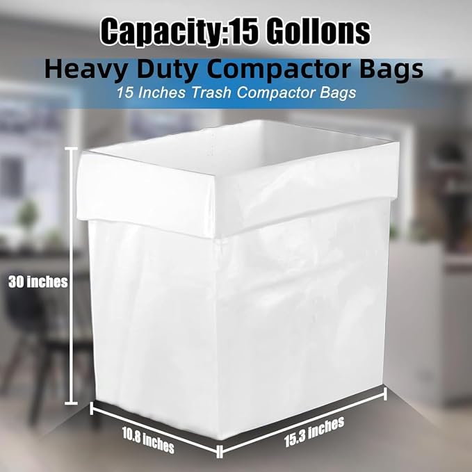 20pcs 15Gallon W10165294RB Trash Compactor Bags, - Image 2