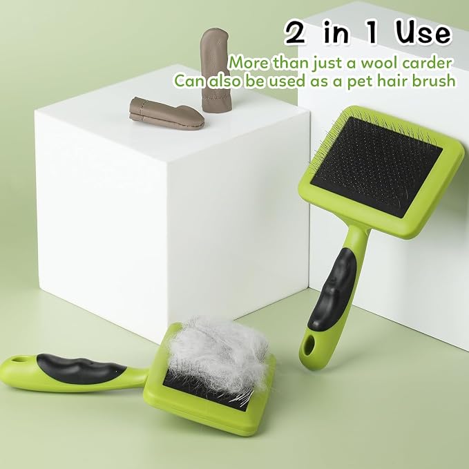 2 Pcs Large Plastic Wool Carders, Needle Felted Carding Brushes Tools - Image 6