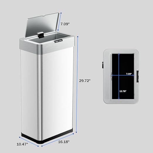 TLSUNNY 18.5 Gallon Motion Sensor Trash Can, Touchless Automatic Garbage Can - Image 2