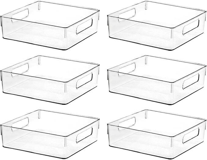 Clear Plastic Storage Bins, Pantry Organizers and Storage or Kitchen by ShelfShaper