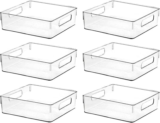 Clear Plastic Storage Bins, Pantry Organizers and Storage or Kitchen by ShelfShaper