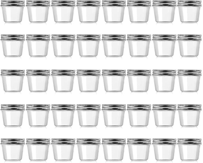 novelinks 4 Ounce Clear Plastic Jars Containers by novelinks