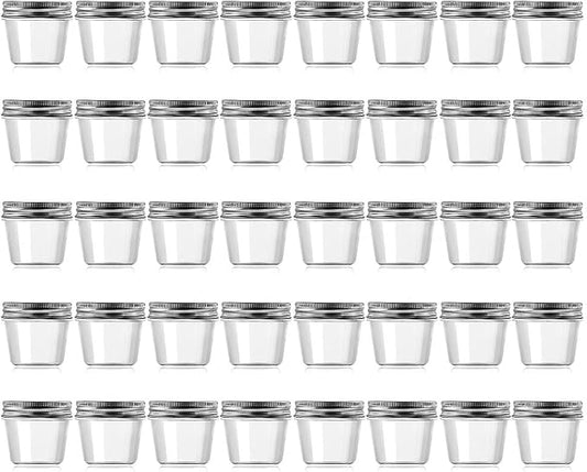 novelinks 4 Ounce Clear Plastic Jars Containers by novelinks