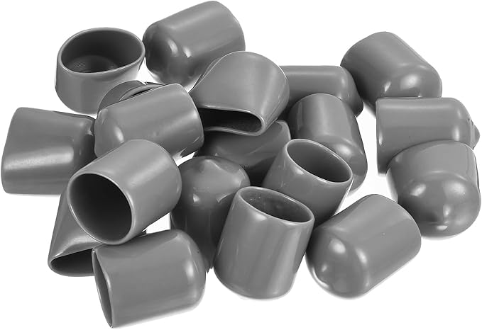 uxcell 20pcs Rubber End Caps Protective Caps 17mm ID Vinyl PVC Round Tube Bolt - Image 4